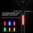thumbnail image 2 of USB Rechargeable Bike Tail Light 4 Modes Waterproof LED Cycling Light for Mountain Road Bikes, 2 of 5