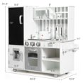 thumbnail image 2 of Costway Wood Kitchen Toy Kids Cooking Pretend Play Setw/ Utensils,Sounds & Wordpad White, 2 of 9