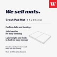 thumbnail image 2 of We Sell Mats 4 Inch thick Bifolding Gymnastics Crash Landing Mat Pad, Safety for Tumbling, Back Handspring Training and Cheerleading, 4 ft x 4 ft, Blue, 2 of 5