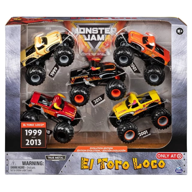 Monster Trucks Monster Jam El Toro Loco 5 unidades para niños a partir de 3 años