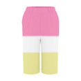 thumbnail image 4 of YUEJUIR Capri Yoga Pants for Women Women's Fashion Gradient Print Pocket Shorts Yoga Capris for Women Plus Size Capris for Women Womens Cropped Pants (Pink,XXL), 4 of 5