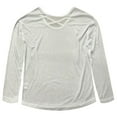 thumbnail image 4 of XIAONU Women's Long Sleeve Crew Neck Tee Soft Everyday Casual Top Comfortable Outfits, 4 of 5