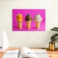 thumbnail image 3 of Elephant Stock Sundae Ice Cream Cones Wall Art - Horizontal Canvas Wall Art - Dining Room Wall Decor - Food And Drink Canvas - Pink And Orange Decor - 12" x 8", 3 of 8
