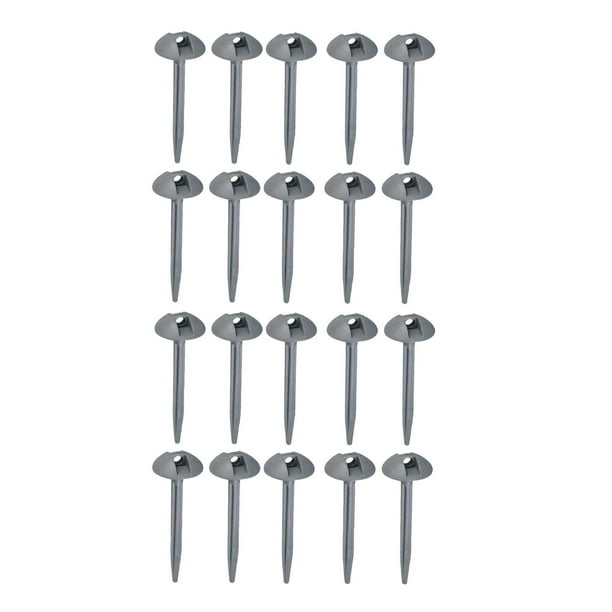 2x 10 piezas de estacas para tienda de campaña, estacas de jardín, resistentes con orificio, estacas duraderas para toldo, clavo portátil para