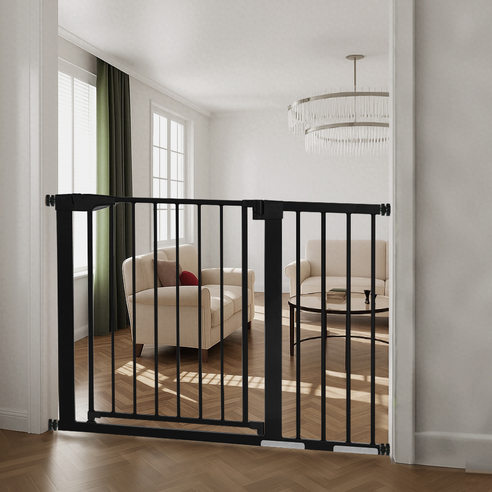 Caveen Extra Wide Safety Baby Gate, 29.5-43.3 in, Black photo 4