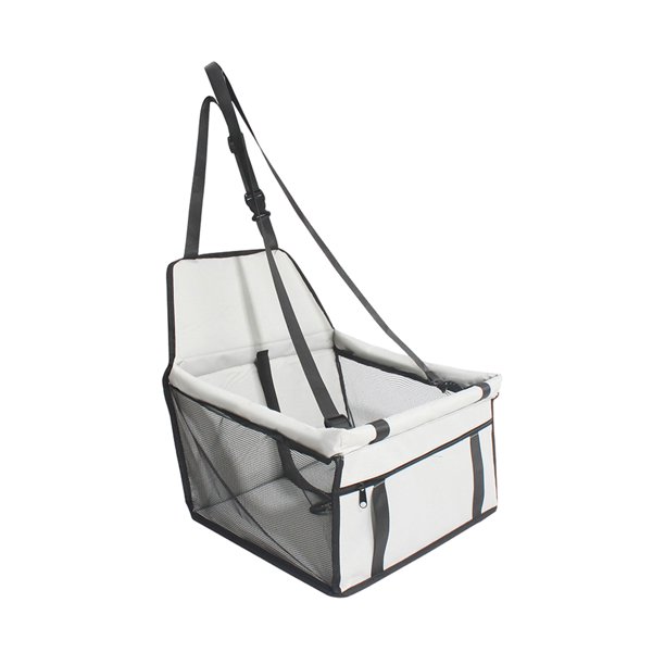 Greeniant Alfombrillas de coche para mascotas con correas ajustables, asiento de coche para perros pequeños seguro y cómodo para todas las Suministros para perros Gris claro