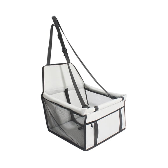 Billuyoard Evite saltar el asiento de coche para perros de tela de cuero impermeable de asiento de emergencia para seguridad Suministros para perros Gris claro