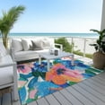 thumbnail image 6 of Addison Rugs Chantille Indoor/Outdoor Transitional Floral Navy Washable Rectangle Rug, 10' x 14', 6 of 6