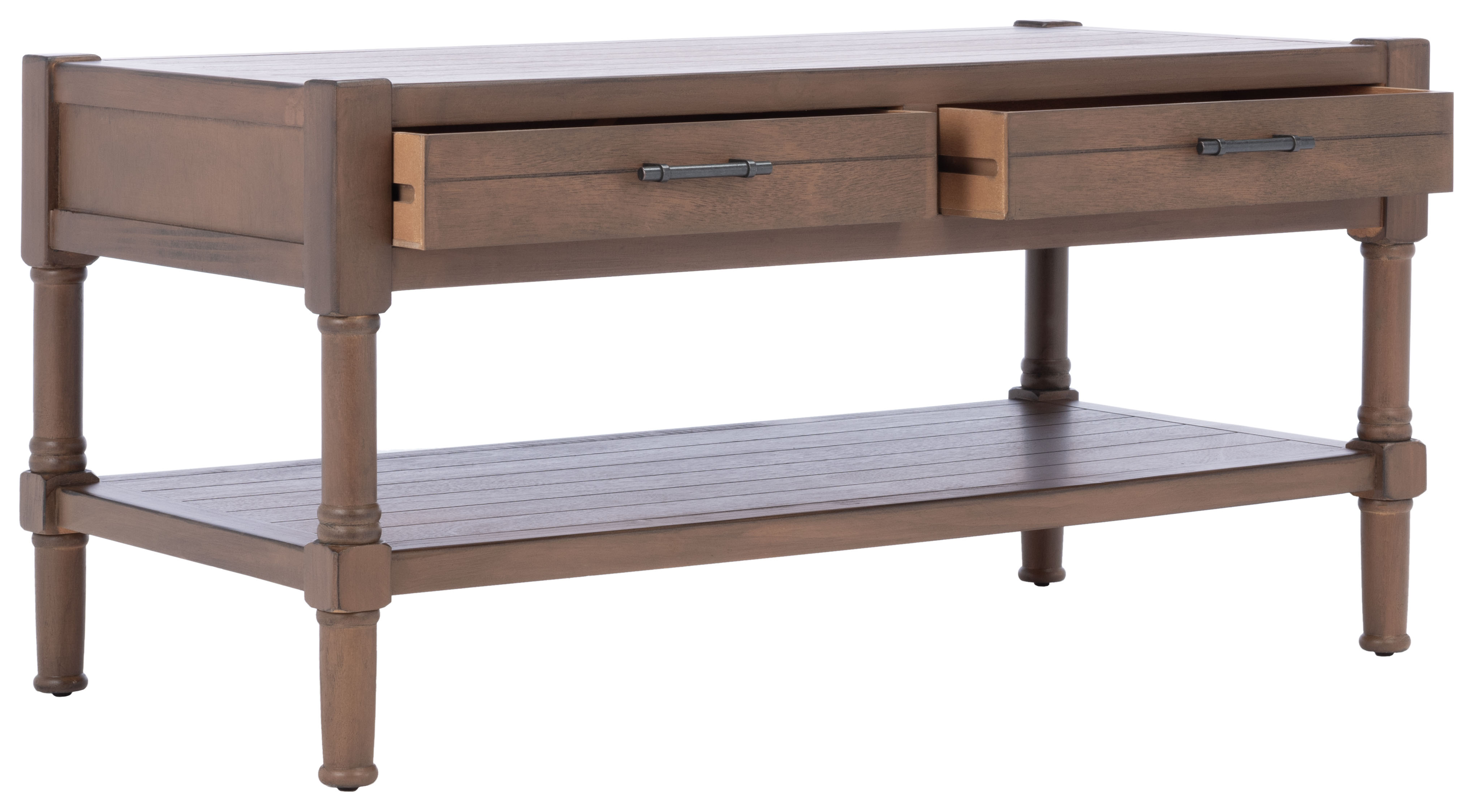 SAFAVIEH Filbert Solid 2 Drawer Coffee Table, Brown