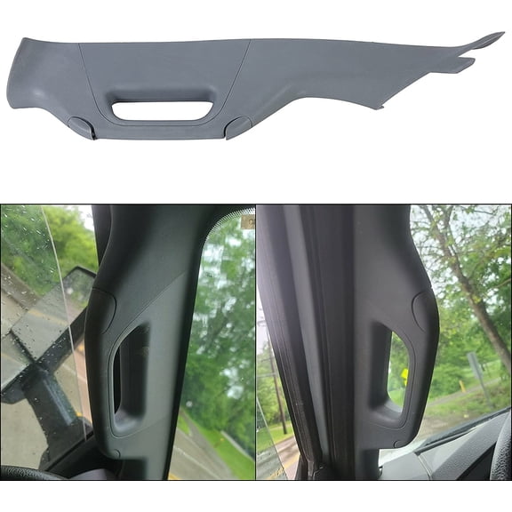 Kojem A Pillar Handle Interior Trim Gray Left Driver Side Compatible with 2011-2016 Ford F-250 F-350 F-450 F-550 Super Duty Replacement for BC3Z-2503599-AA 12 13 14 15
