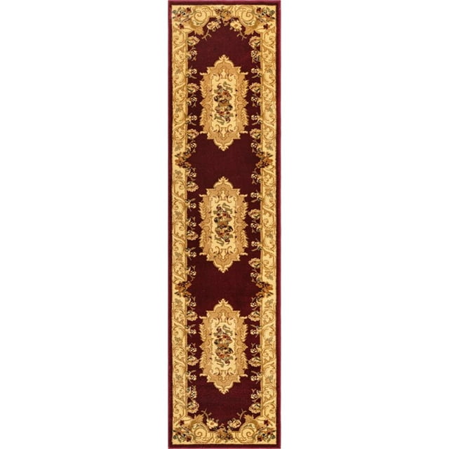 Unique Loom Versailles Medallion Motif Rug 2' x 8' Runner Burgundy/Ivory