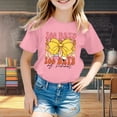 thumbnail image 2 of LUOGENLI T-Shirt pour Filles Enfants Mode Décontractée Imprimé Col Rond Ample Manche Courte T-Shirt Haut Maxi Chemises pour Filles Taille Haute 12-13 Ans, 2 of 5