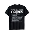 thumbnail image 1 of T-shirt Homme Taurus Zodiaque Design Amusant avec Symbole du Zodiaque Taurus, 1 of 5