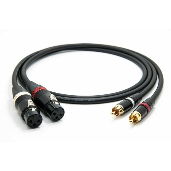 4 Foot-Mogami 2534 Quad Stereo Pair (L, R)|Neutrik Gold RCA to XLR Female