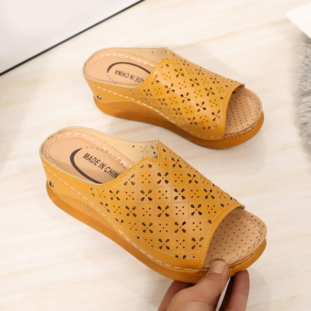 

Cathalem Peep Stitching Toe Shoes Summe Sandals Hollow Women s Fashion Spring Ladies And Roman High Heel Sandals for Women Brown 6.5