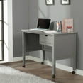 thumbnail image 3 of Hillsdale Schoolhouse Contemporary Wood Desk with Rolling Casters in White, 3 of 5