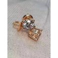 thumbnail image 2 of 1Ct Round Cut Moissanite Women's Stud Earrings 14K Rose Gold Plated, 2 of 2