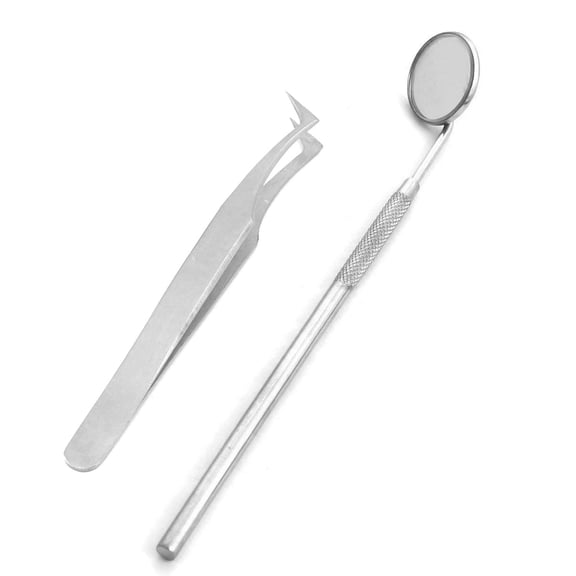 OdontoMed2011® Eyelash Lifting & Separating tweezer and MIRROR for Perming/Eyelash Extensions