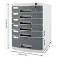 thumbnail image 5 of 6-Tier Desk Organizer with Drawers Desk File Organizer Locking Drawer Organizer, 5 of 16