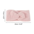 thumbnail image 3 of Ofertas Únicas 1 Pc Diadema de Forro Polar Diseño Cruzado Banda para el Cabello Rosa, 3 of 5