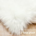 thumbnail image 5 of REGALWOVEN Faux Fur Area Rug Shaggy Floor Mat, White 2x3 Feet Rectangle, 5 of 8