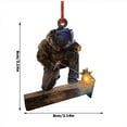 thumbnail image 2 of Personalized Welder Christmas Ornament - Double-Sided Customizable Hanging Decoration for Car Mirror and Festival Tree Display - G, 2 of 6