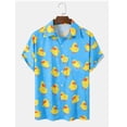 thumbnail image 5 of Camisa de hombre Camisa hawaiana de verano Camisa con botones Estampados gráficos de animales Camisa de pato con cuello vuelto Estampado 3D Ropa estampada de manga corta, 5 of 5
