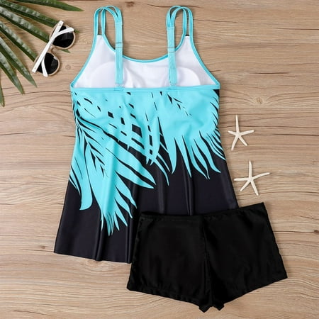 Dihao Bikini Bandeau Top for Women Clearance Plus Size Womens Solid Two Piece Sexy Bikini Push-Up Pad Swimwear Swimsuit Beachwear Set