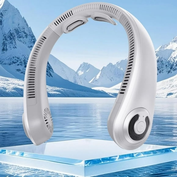 Ventilador de cuello EYERZ portátil con soporte para el cuello, 5 velocidades, recargable