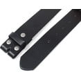 thumbnail image 2 of Leather Belt Strap with Smooth Grain Finish 1.5" Wide with Snaps Black-XXL, 2 of 4