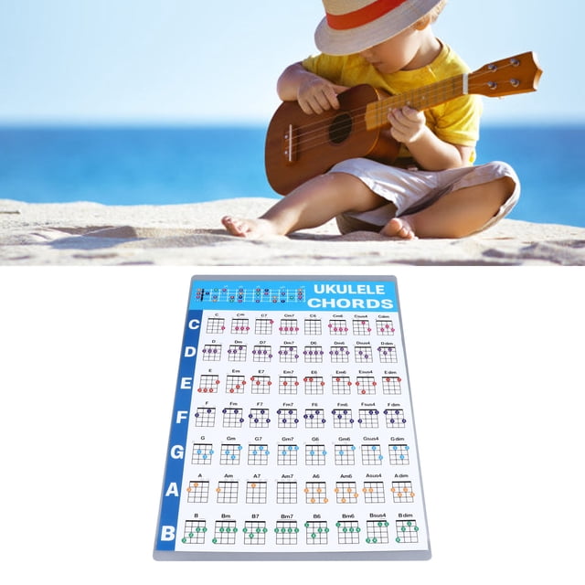 Póster de Acordes de Ukelele Hoja de Acordes de Ukelele Diagramas de Acordes Tabla de Acordes de Ukelele para Principiantes y Jugadores Avanzados ANGGREK Otros