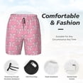 thumbnail image 3 of Lsque bows Pattern Swim Trunks- Bathing Suit Compression Liner - Beach Swim Shorts Swimwear - (S-3XL) - Stretch Quick Dry-3X-Large, 3 of 6