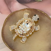 JGJJUGN Diamond Turtle Brooch Luxury Fashion Accessory Rhinestone Corsage Pin Elegant Jewelry Gift Turtle Decoration Advanced Sense Design Brooch