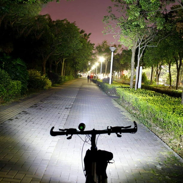 Linterna de luz delantera LED para bicicleta, 3 modos, antorcha de ciclismo nocturna para bicicleta (plata Likrtyny Iluminación del hogar multifuncional