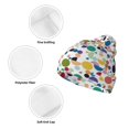 thumbnail image 3 of Yiaed Colorful Spots Print Winter Beanie for Men Women, Fleece Lined Beanie Soft Warm Knit Hat Ski Stocking Cuffed Ca, 3 of 6