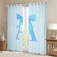 thumbnail image 2 of Manfei Letter A Monogrammed Black Out Curtains,Cute Cartoon Bowtie Curtains Pack of 2 (42x63 Each),Blue Bow Tie Bedroom Curtains For Girls Kids,Microfiber Room Decorative, 2 of 6