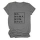 thumbnail image 3 of Camiseta holgada de manga corta con estampado de letras MA Mama Mom Bruh: estampado de letras moderno, cómoda y casual., 3 of 3