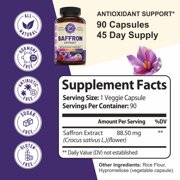 Saffron Extract Supplement, 100% Pure, 30 Day Supply