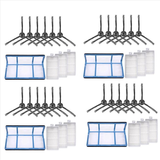 Kit Ricambi Smilyan Per ILIFE V3 V3s V5 V5s Pro | 8 Spazzole Laterali + 8 Filtri HEPA + 1 Filtro Primario | Manutenzione Robot Aspirapolvere