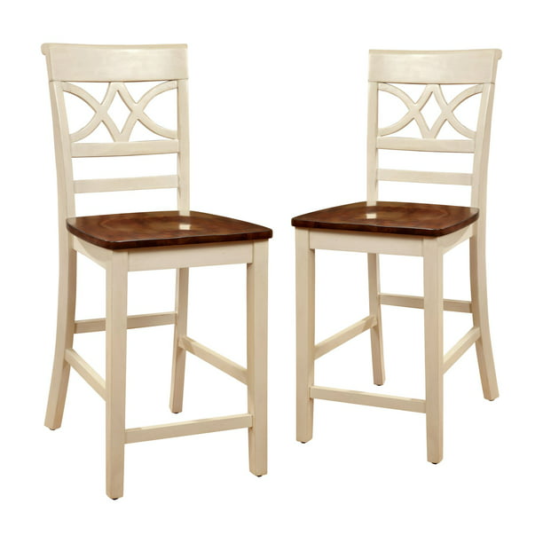 Furniture Of America Seaberg Country Counter Height Dining Chair Set Of 2 Walmart Com Walmart Com