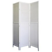 ORE International R5420 Shutter Three Panel Room Divider, White