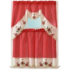 Snowman Cardinal Window Curtain Christmas Decoration Walmart Com