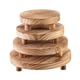 thumbnail image 1 of 4 bandejas de madera con pedestal de madera, soportes de exhibición decorativos multifuncionales para Marrón claro, 1 of 9