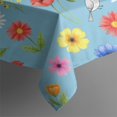thumbnail image 4 of Pioneer Flower Floral Print Pattern Rectangle Tablecloth 60"x120", Waterproof Polyester Table Cloth, Wipeable Spillproof for Dining Camping Indoor Outdoor, 4 of 6