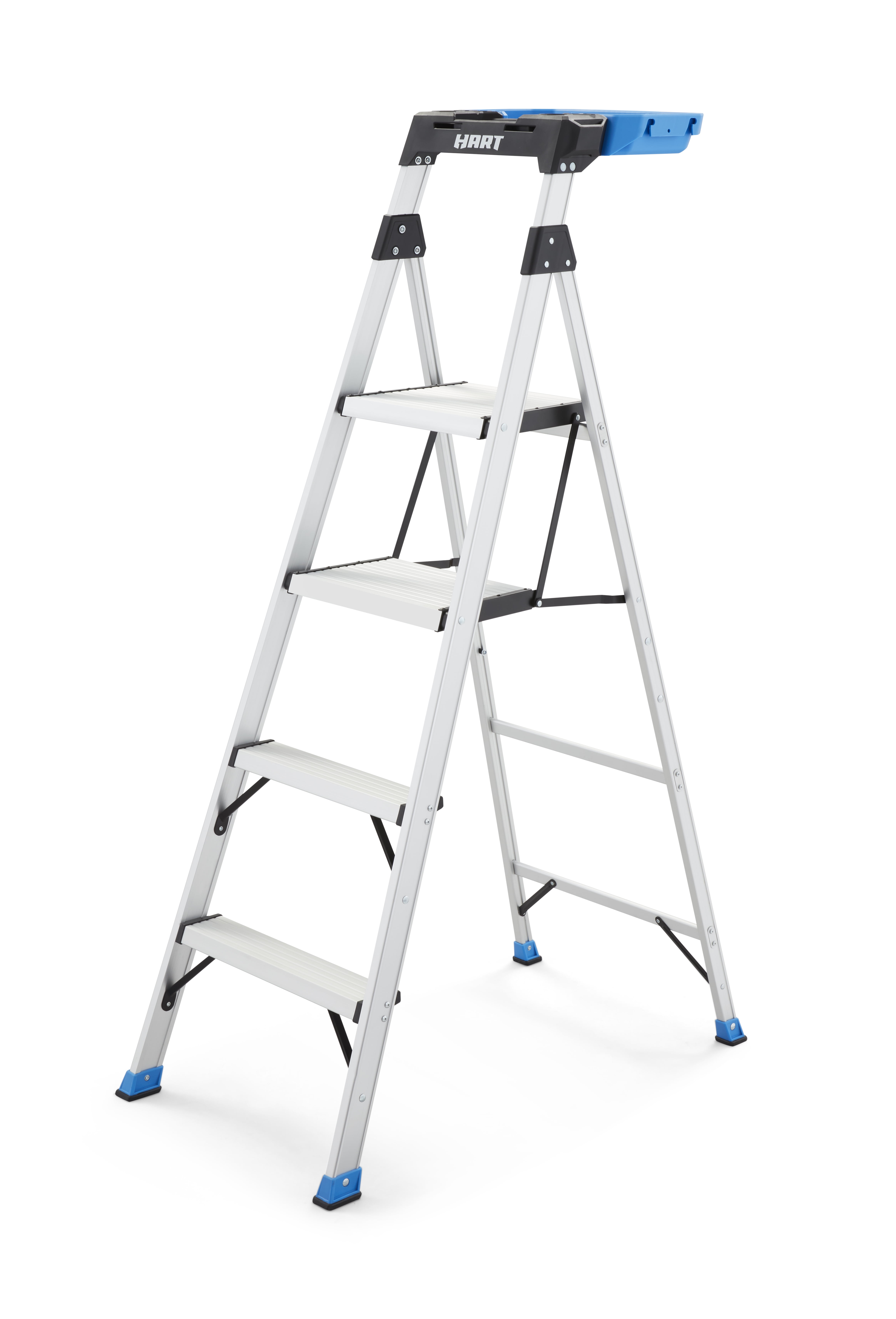 HART 5.5 ft Hybrid Aluminum Ladder w/ Work Tray