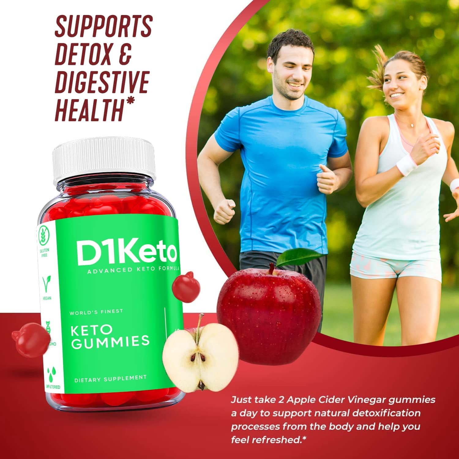 (3 Pack) D1 Keto ACV Gummies - Supplement for Weight Loss - Energy & Focus Boosting Dietary Supplements for Weight Management & Metabolism - Fat Burn - 180 Gummies
