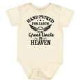 thumbnail image 3 of Inktastic Handpicked for Earth by My Great Uncle in Heaven Boys or Girls Baby Bodysuit, 3 of 5
