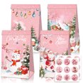thumbnail image 1 of maskred Snowflake Christmas Gift Bag With Cute Sticker Small Christmas Gifts Beautiful Patterns Candy Gift Style 1, 1 of 6