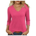 thumbnail image 4 of ShiShine Women's 2025 Fall V Neck Sweater Casual Long Sleeve Lightweight Ribbed Pullover Sweaters Dressy Casual Tops, 4 of 6