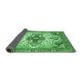 thumbnail image 2 of Ahgly Company Indoor Square Abstract Emerald Green Modern Area Rugs, 8' Square, 2 of 4